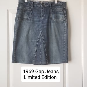 1969 Gap Jeans Limited Edition Skirt Size 10